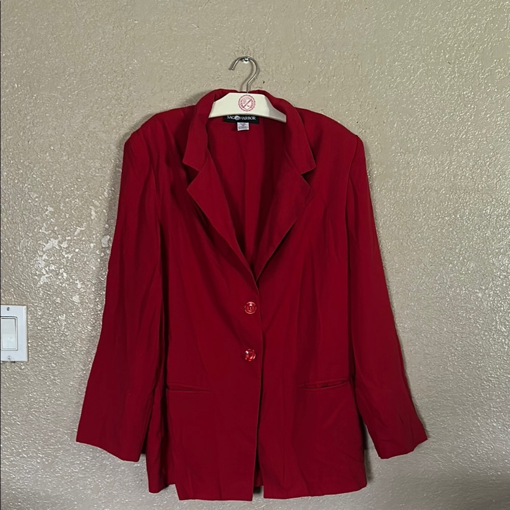 Sag Harbor size 12 blazer Women's Red Blazer
